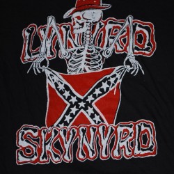 1980s Lynyrd Skynyrd Skeleton / Confederate Flag T-Shirt