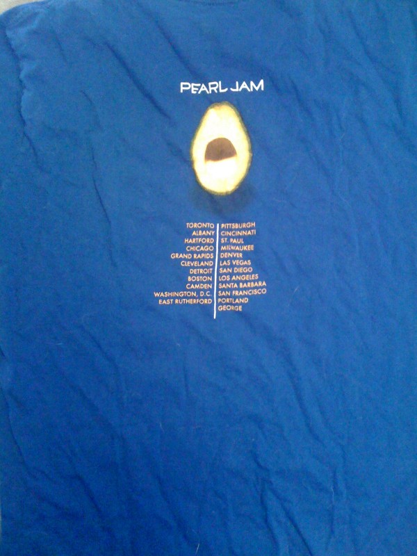 pearl jam avocado shirt