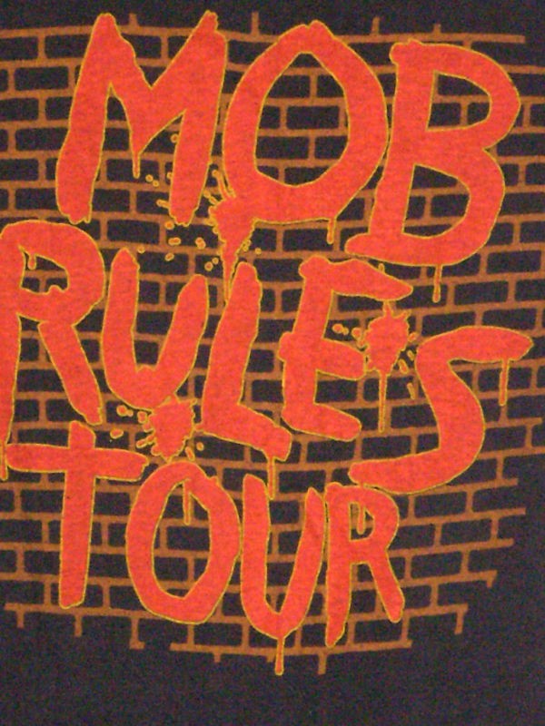 1981 Black Sabbath Mob Rules Brick Wall Tour T Shirt